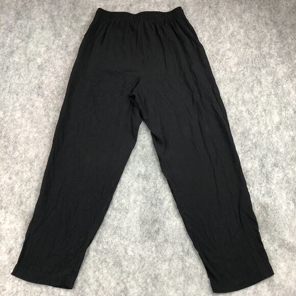 Dressbarn Lounge Pants Womens Large Black Straight Drawstring Relaxed Vacation - Picture 2 of 12